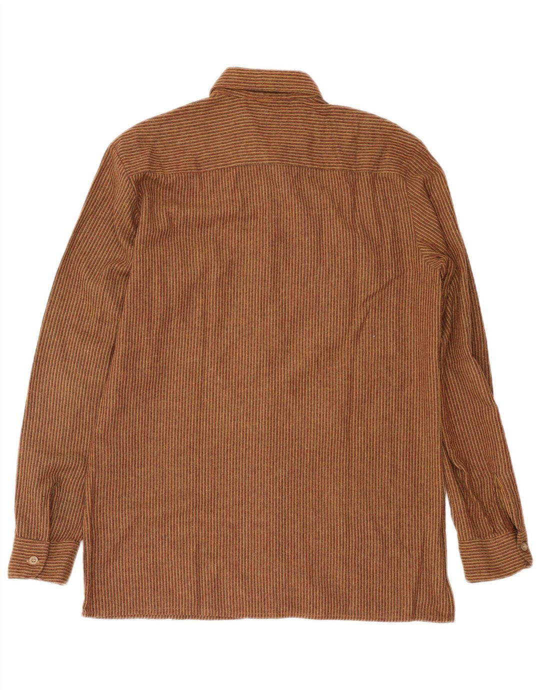 NORTONS Camisa de franela para hombre IT 50 Medium Brown Pinstripe