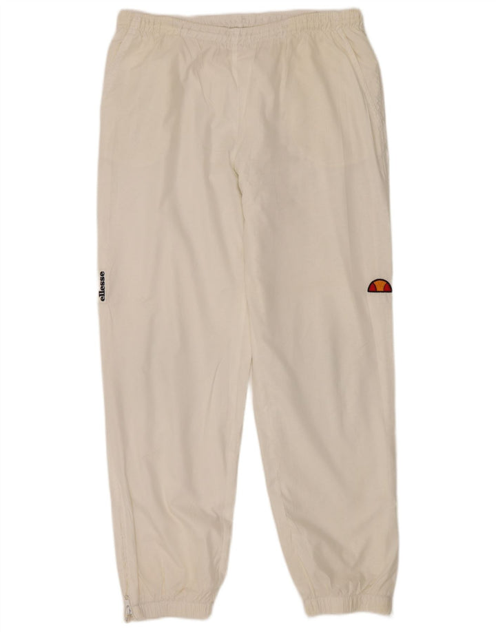 Ellesse Hombre Pantalones De Chándal Joggers Large Blanco