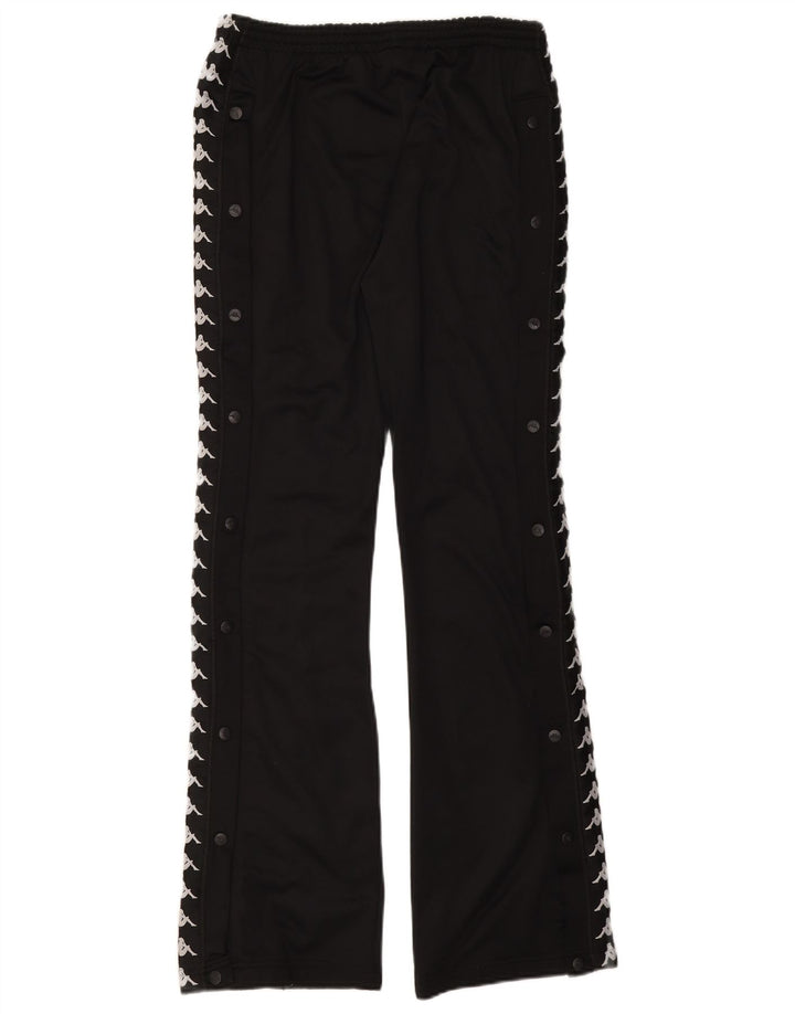 Kappa Hombre Pantalones De Chándal Gráfico Small Poliéster Negro