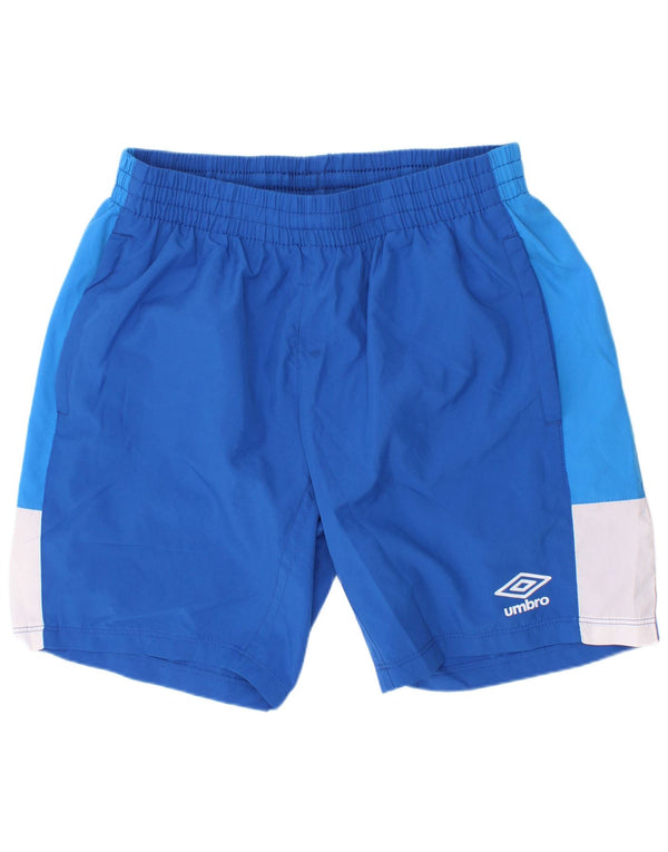 Umbro Pantalones cortos deportivos para niños 11-12 años Grande Azul Colorblock Poliéster