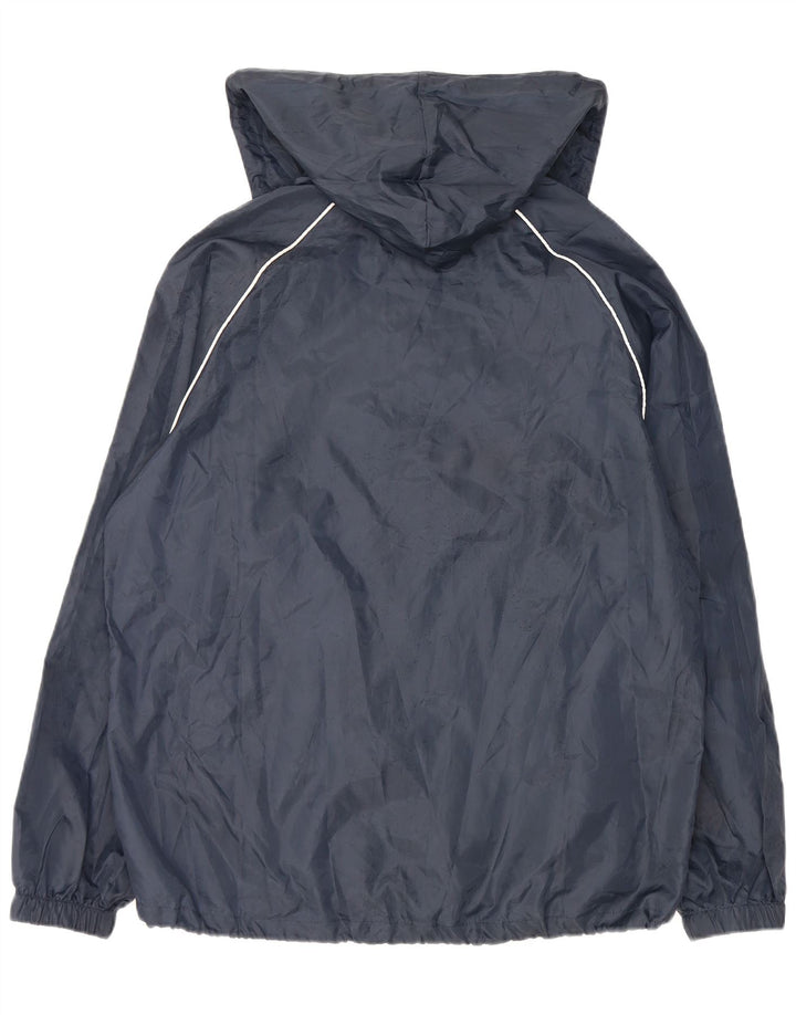 Lotto Chaqueta impermeable con capucha para hombre UK 40 Large Poliéster azul marino