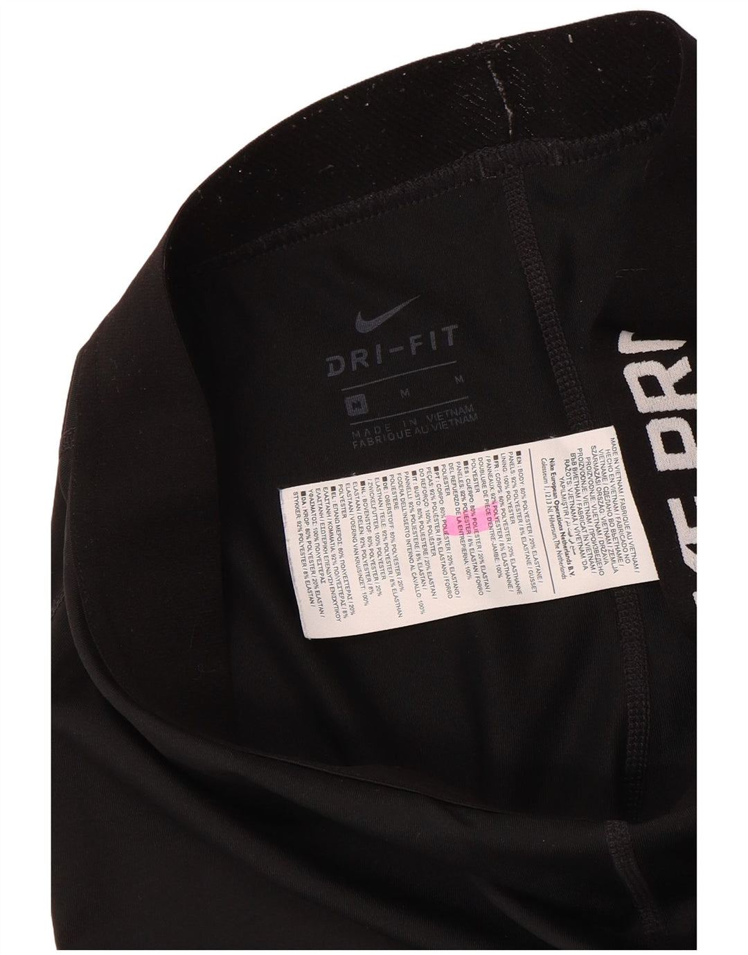 Nike Dri Fit Graphic Capri Leggings para mujer UK 12 Mediano Negro Poliéster