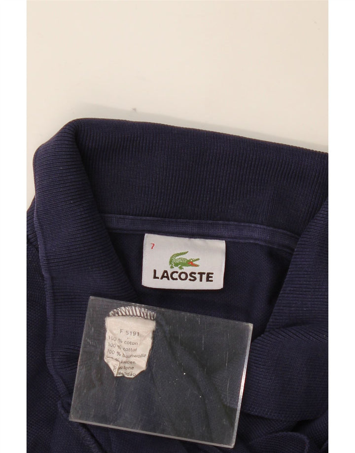 LACOSTE Polo para hombre Talla 7 2XL Algodón azul marino