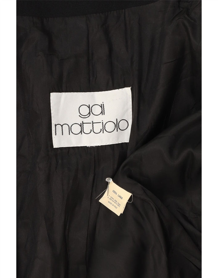 Gai Mattiolo Chaqueta tipo blazer con 1 botón para mujer, talla M, color negro