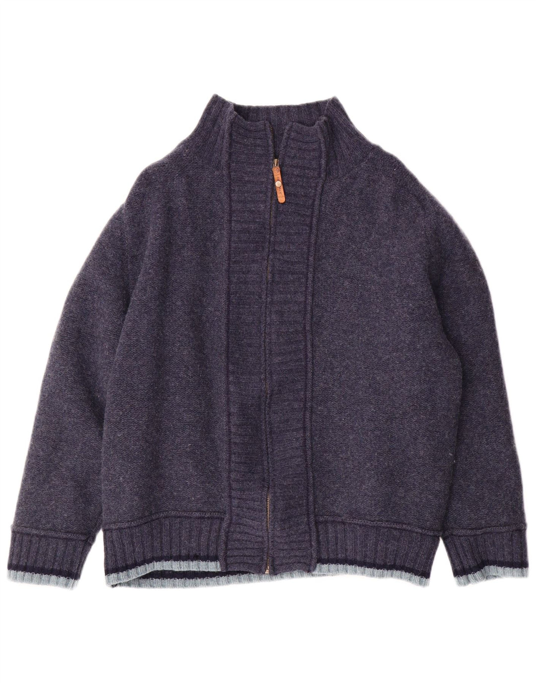 FAT FACE Suéter tipo cárdigan para mujer UK 40 XL Lana azul marino