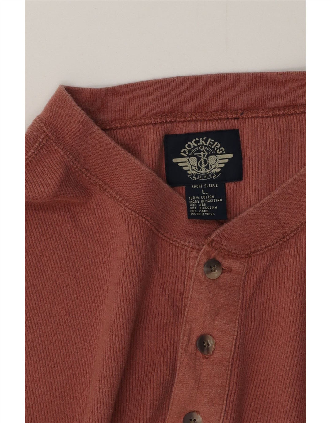 Dockers Polo para hombre de algodón rosa grande