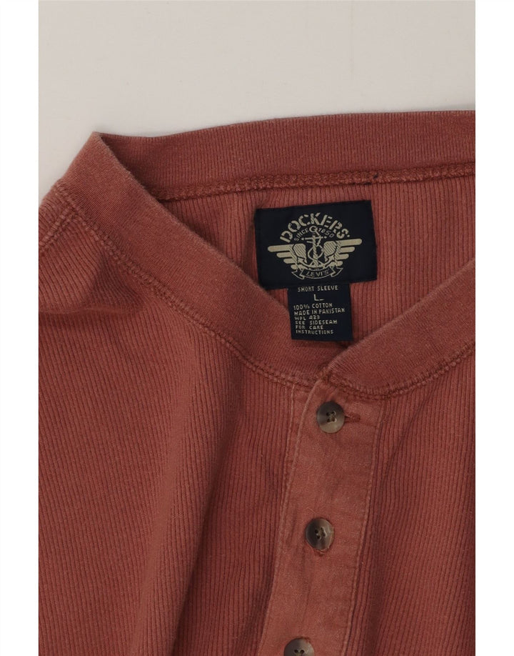 Dockers Polo para hombre de algodón rosa grande