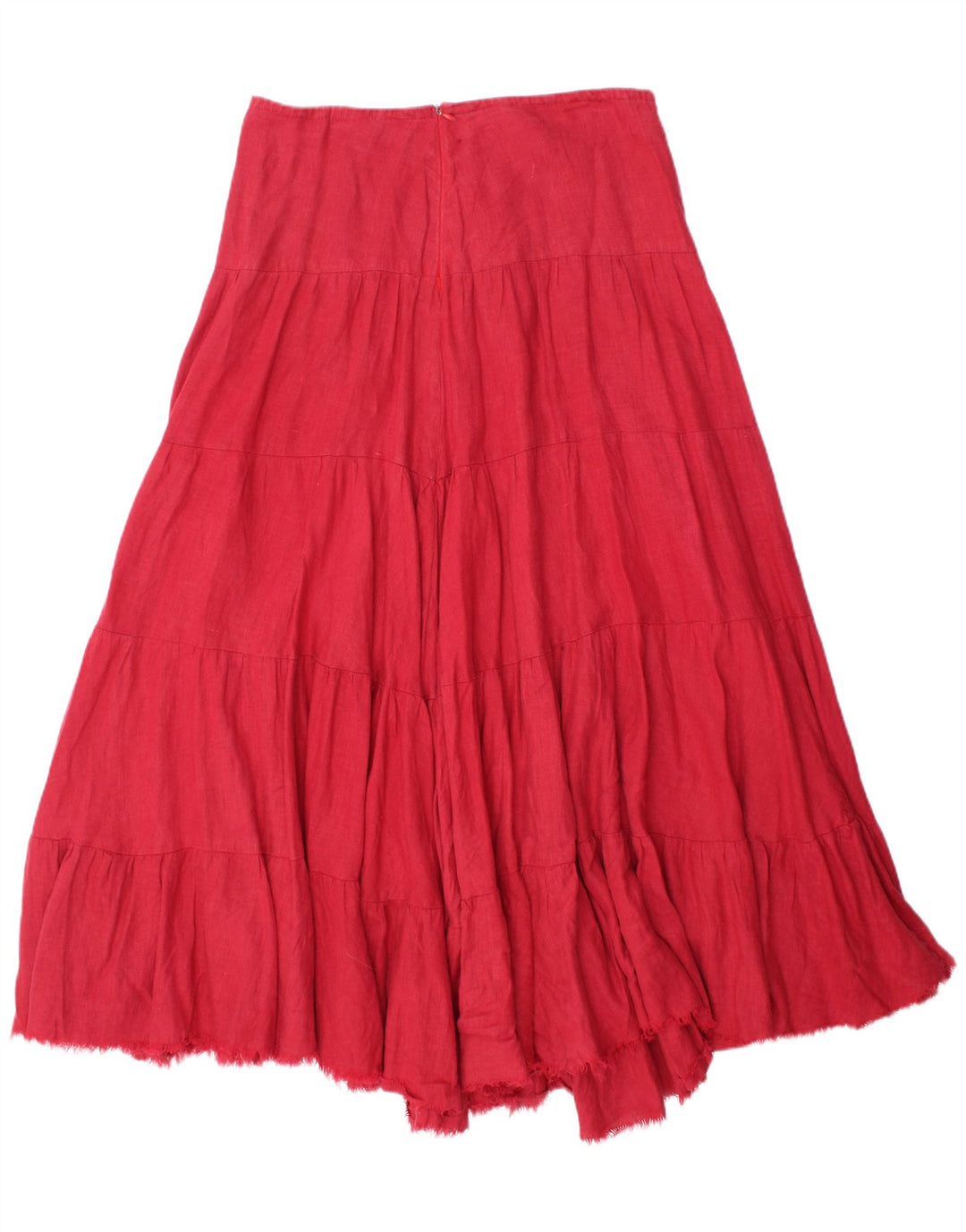Falda acampanada maxi para mujer Jigsaw UK 10 Small W32 Red Linen