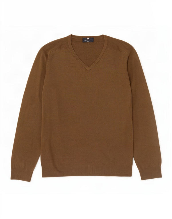 Marks & Spencer Suéter con Cuello en V Blue Harbor para Hombre XL Acrílico Marrón