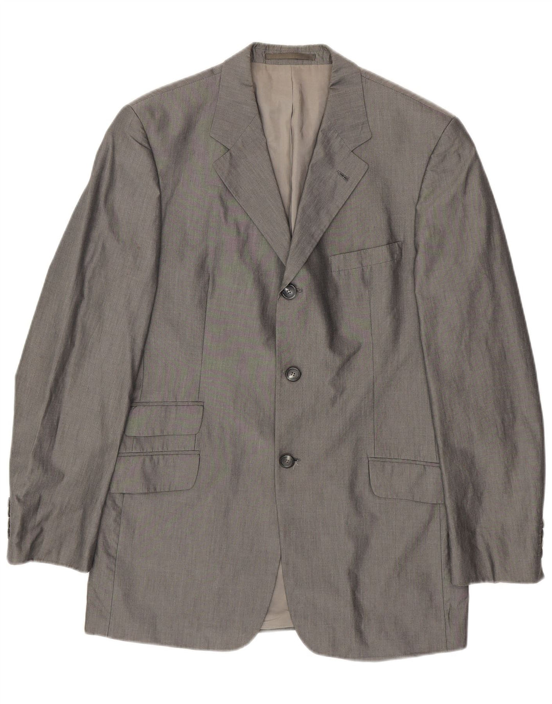 Hugo Boss Chaqueta tipo blazer de 3 botones para hombre UK 42 XL Algodón gris