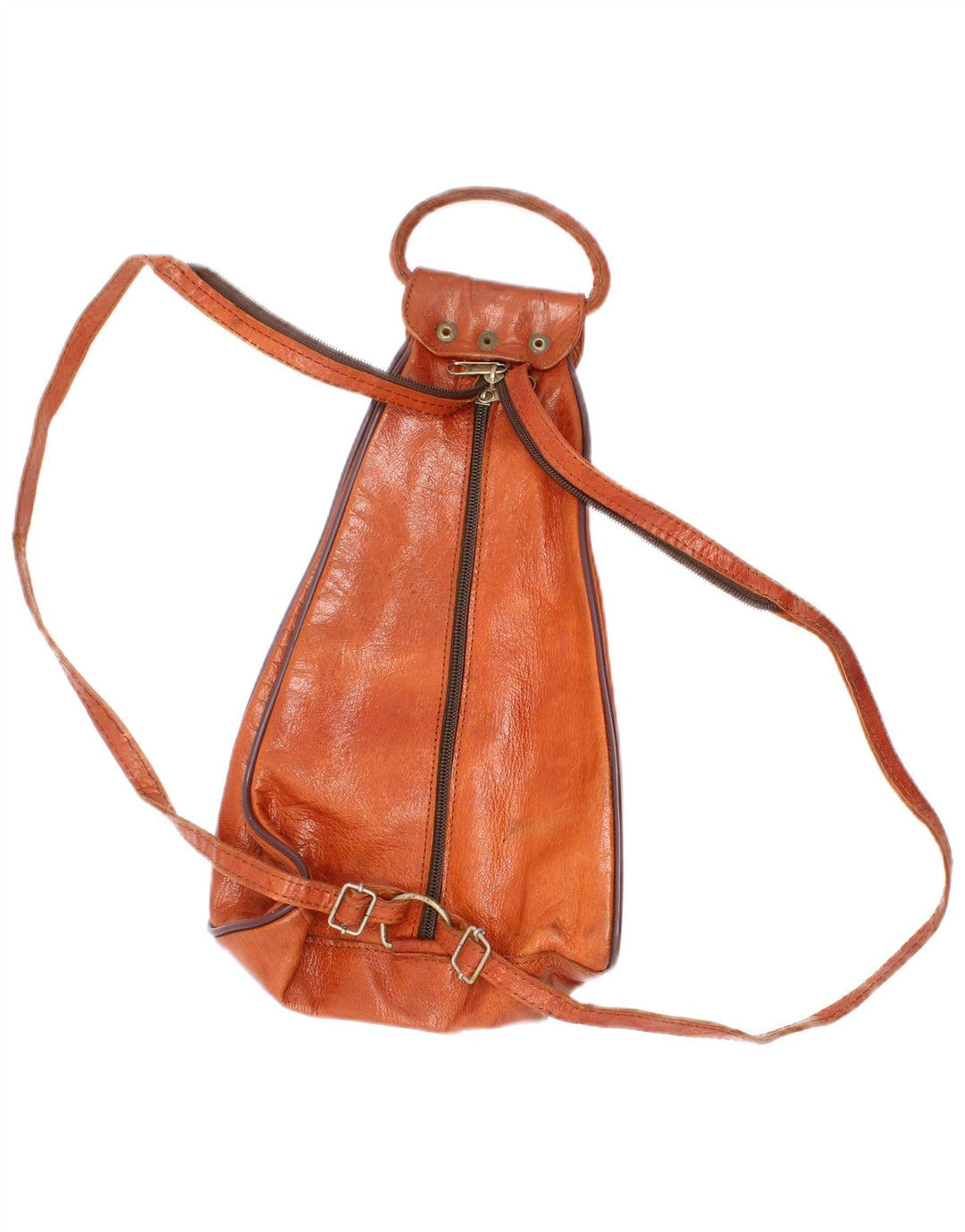 Mochila De Cuero Vintage Para Mujer Talla Única L8 Marrón