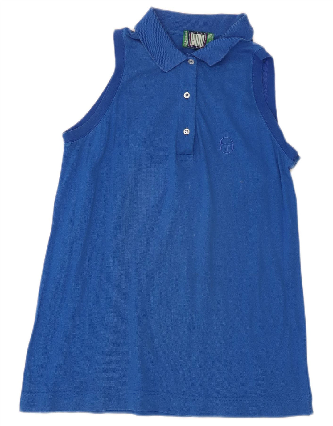 Sergio Tacchini Polo Sin Mangas Mujer IT 44 Algodón Azul Medio
