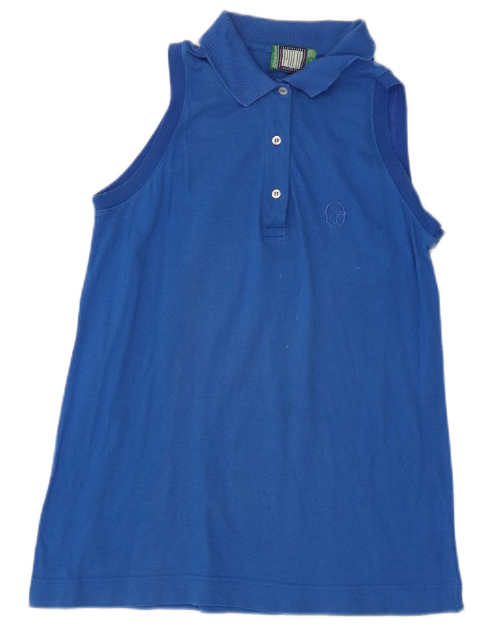 Sergio Tacchini Polo Sin Mangas Mujer IT 44 Algodón Azul Medio