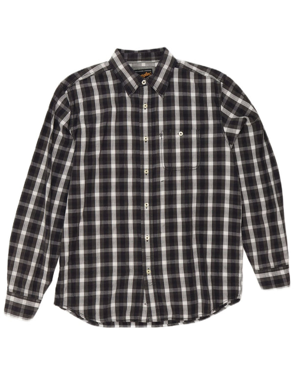 Camisa Wrangler Hombre Medium Black Check Cotton