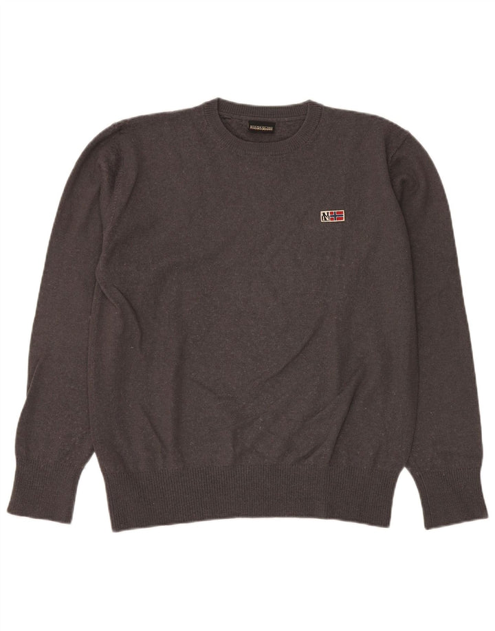 NAPAPIJRI Suéter tipo jersey con cuello redondo para mujer UK 20 2XL Gris