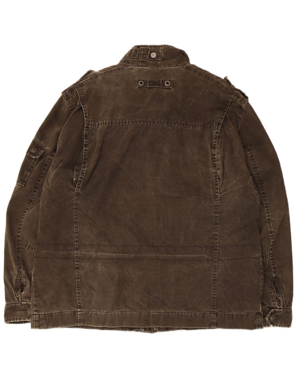 Camel Active Chaqueta militar para hombre UK 42 XL Algodón caqui