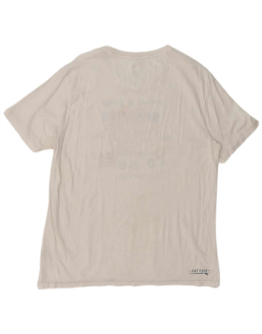 Camiseta gráfica para hombre Fat Face Top grande de algodón blanco