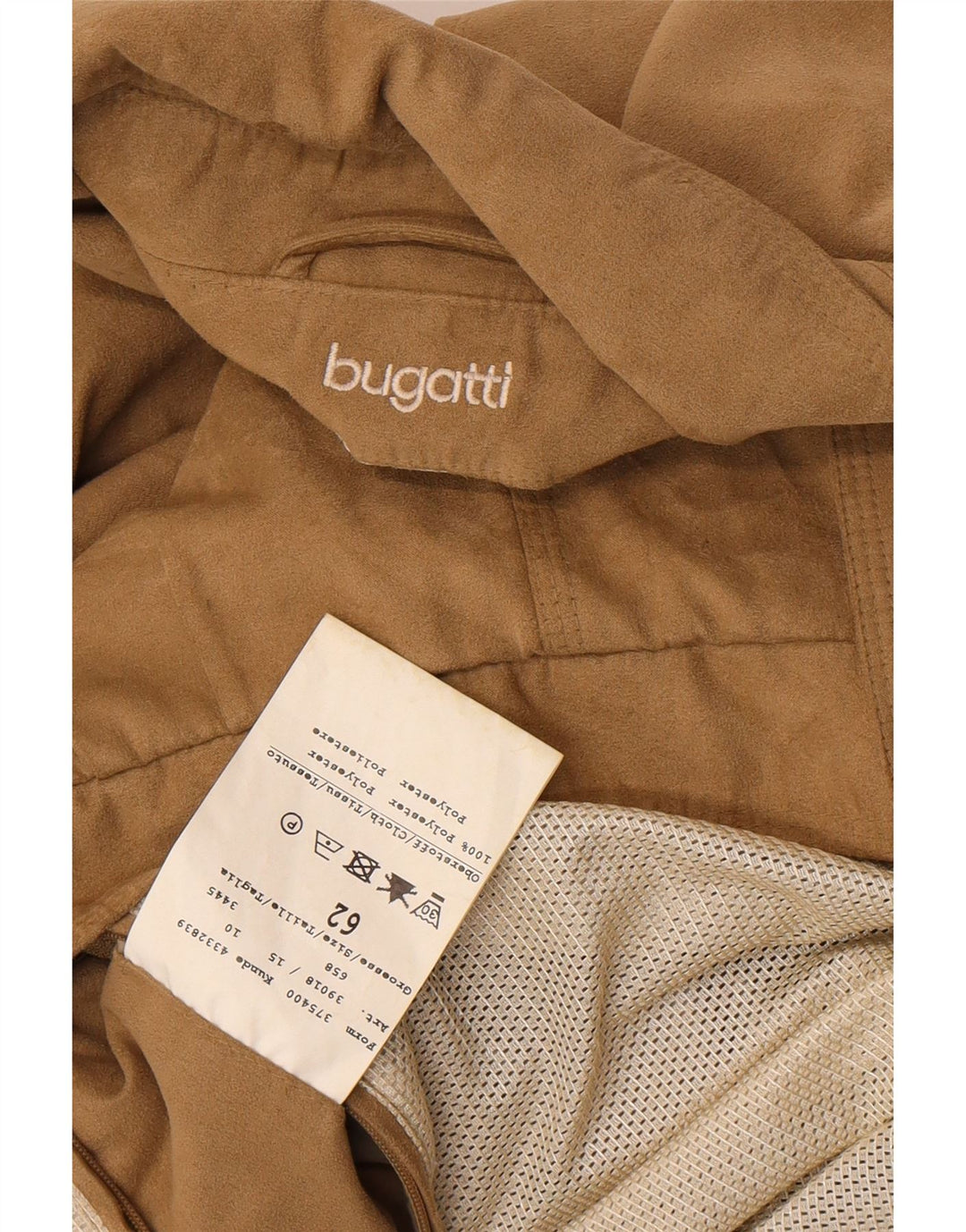 Bugatti Chaqueta Bomber para Hombre EU 62 6XL Marrón Poliéster