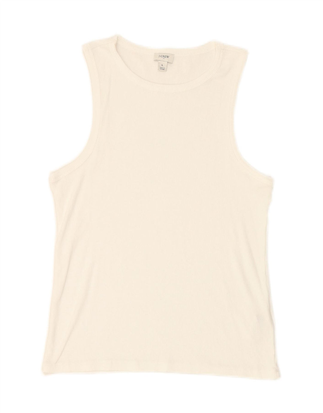 J. CREW Womens Vest Top UK 14 Large White Cotton Vintage J. Crew and Second-Hand J. Crew from Messina Hembry 