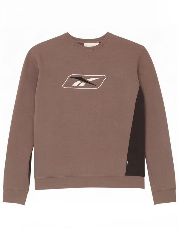Reebok Mens Graphic Sweatshirt Jumper Medium Grey Colourblock