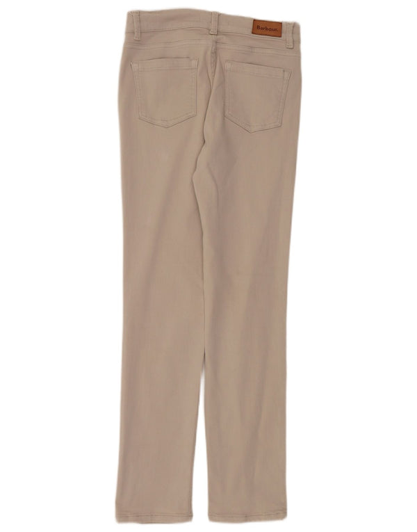 Barbour Jeans Slim para Mujer UK 10 Small W28 L30 Algodón Beige