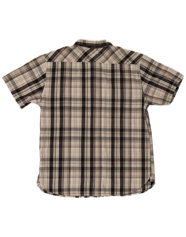 Levi's Camisa de manga corta para hombre 2XL Algodón a cuadros azul marino