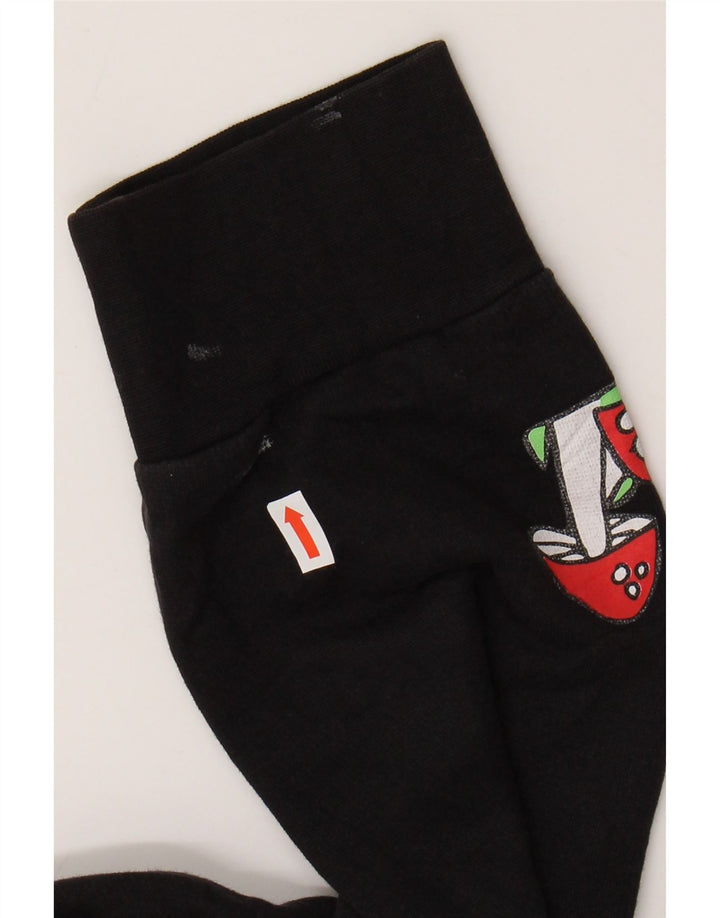 LEVI'S Sudadera gráfica para mujer Jumper UK 10 Small Black Floral Cotton