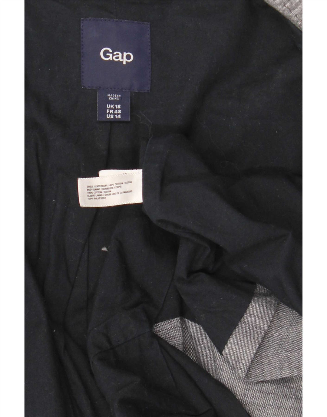 Gap Chaqueta Blazer de 2 Botones para Mujer UK 18 XL Algodón Azul