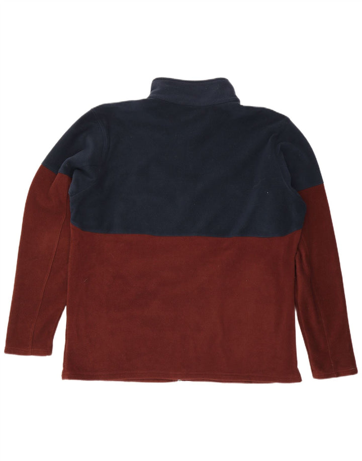 Columbia Chaqueta polar para hombre UK 44 2XL Granate Colorblock Poliéster