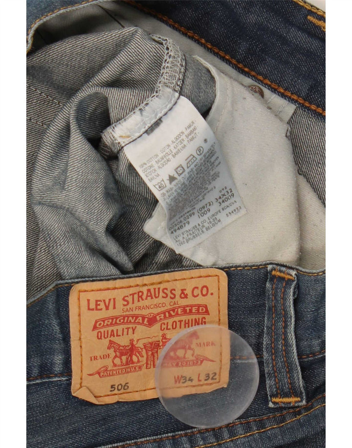 Levi's Vaqueros rectos 506 para hombre W34 L32 Algodón azul