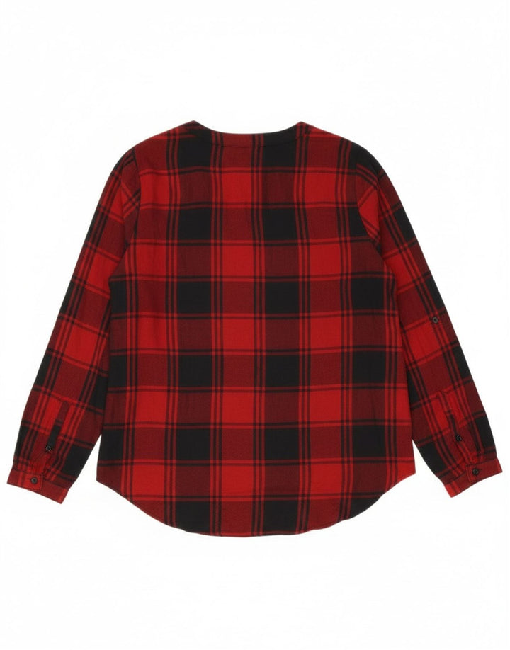 Eddie Bauer Camisa larga de gran tamaño para mujer UK 10 Small Red Plaid