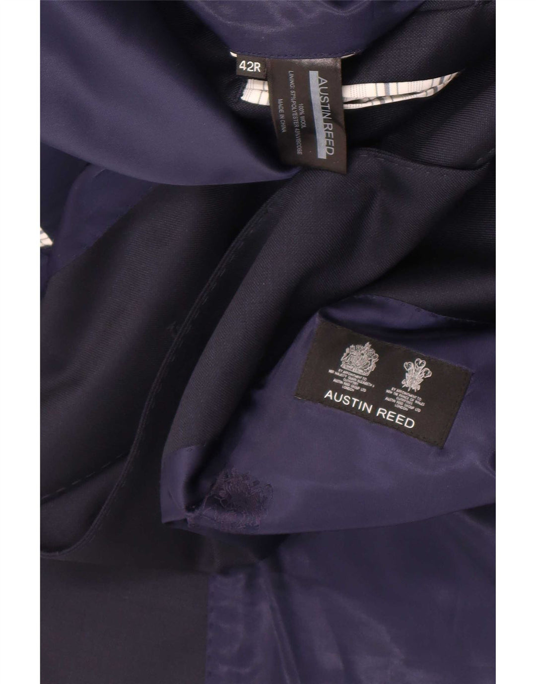 Austin Reed Chaqueta Blazer de 2 Botones para Hombre UK 42 XL Lana Azul Marino