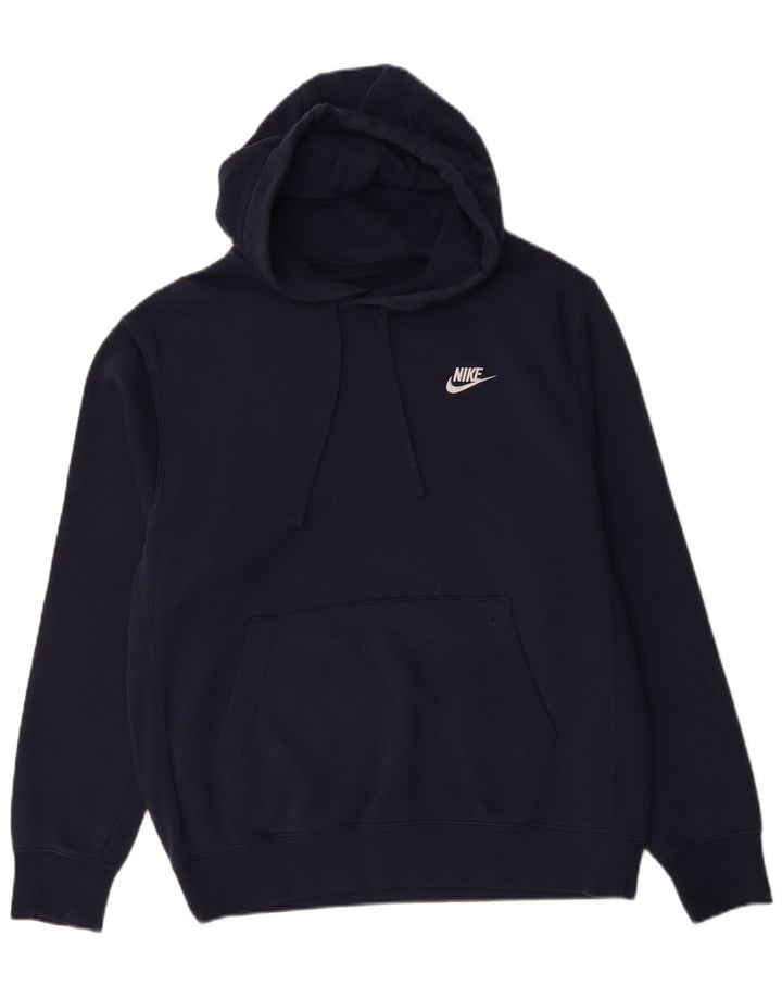 Nike Hombre Sudadera con capucha Jumper Medium Azul Marino Algodón