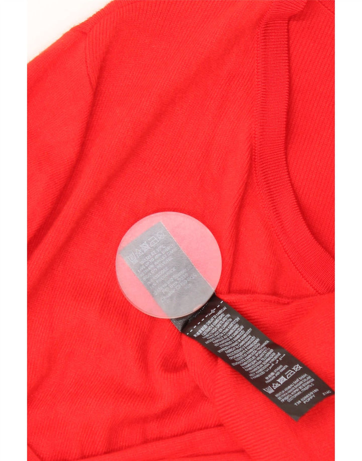 Marks & Spencer Suéter Cárdigan Abierto Largo para Mujer UK 46 Grande Rojo