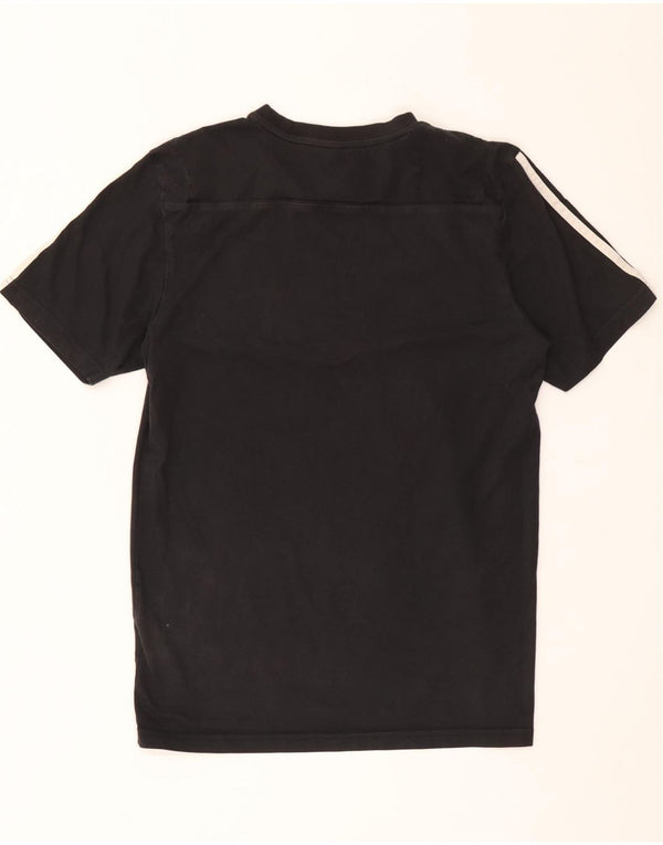 Adidas Mens Climalite Camiseta Top Pequeño Algodón Negro
