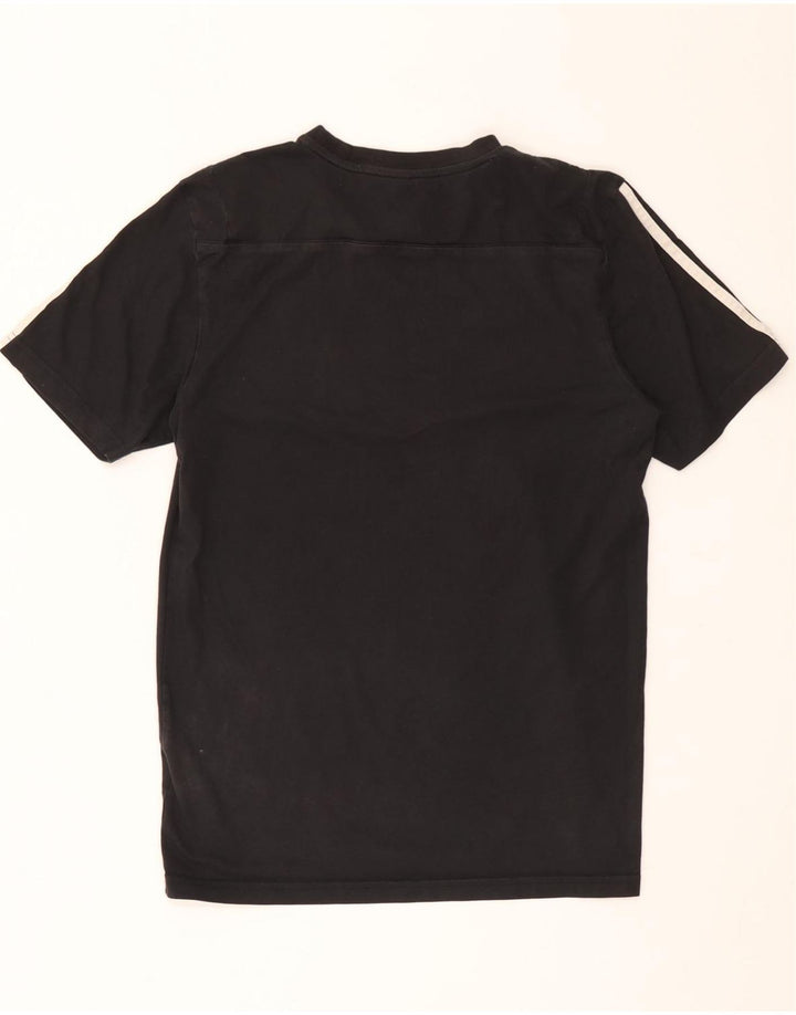 Adidas Mens Climalite Camiseta Top Pequeño Algodón Negro