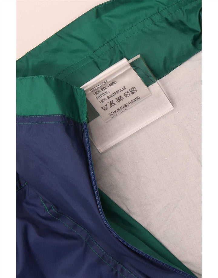 Marcel Clair Chaqueta impermeable holgada con capucha para hombre EU 46 Small Azul Colorblock