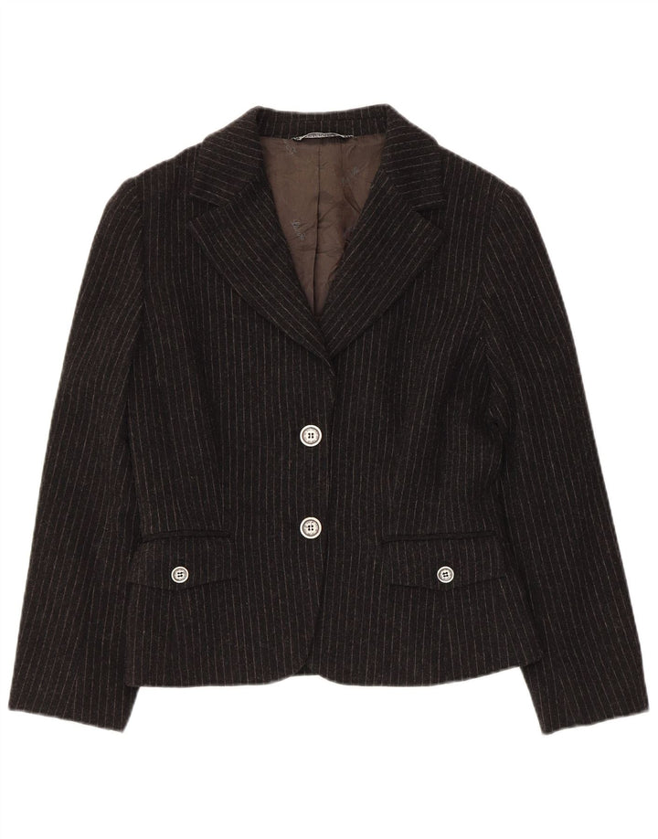 Chaqueta tipo blazer de 2 botones para mujer Liu Jo IT 44 Acetato mediano a rayas negras