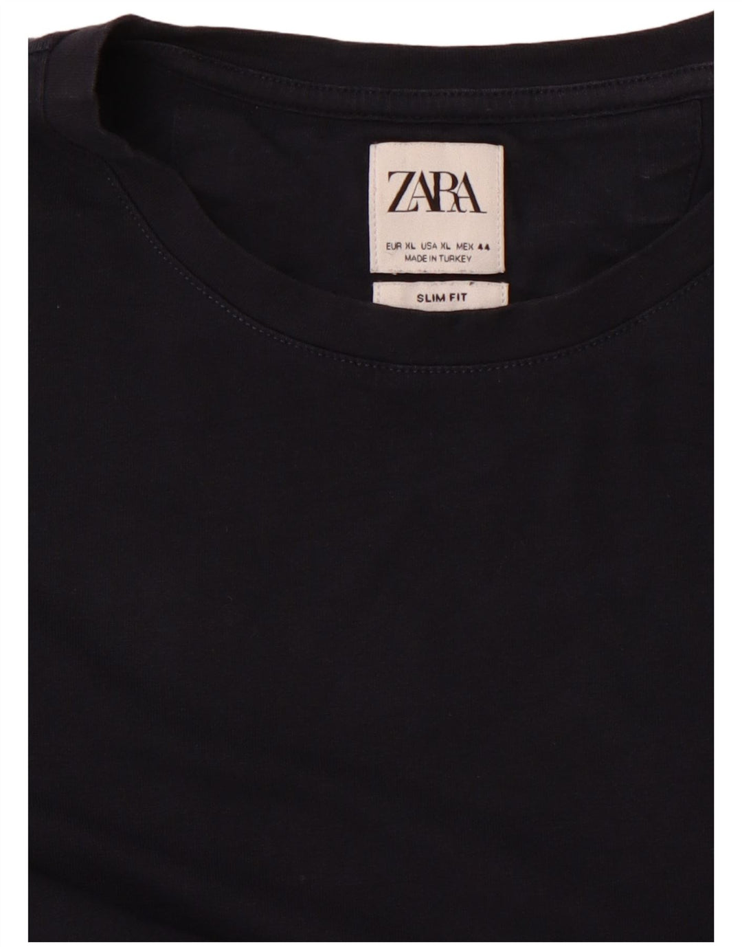Zara Hombre Camiseta Slim Fit Top XL Azul Marino