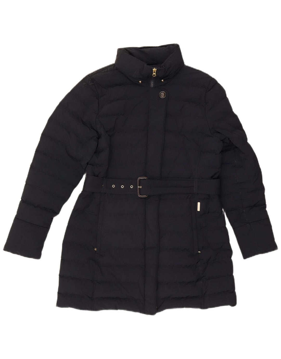 Woolrich Abrigo acolchado para mujer UK 46 Grande Poliéster azul marino