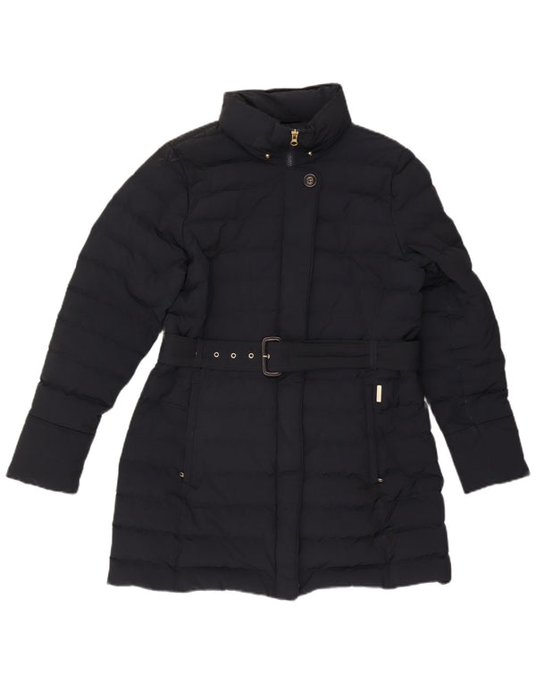 Woolrich Abrigo acolchado para mujer UK 46 Grande Poliéster azul marino