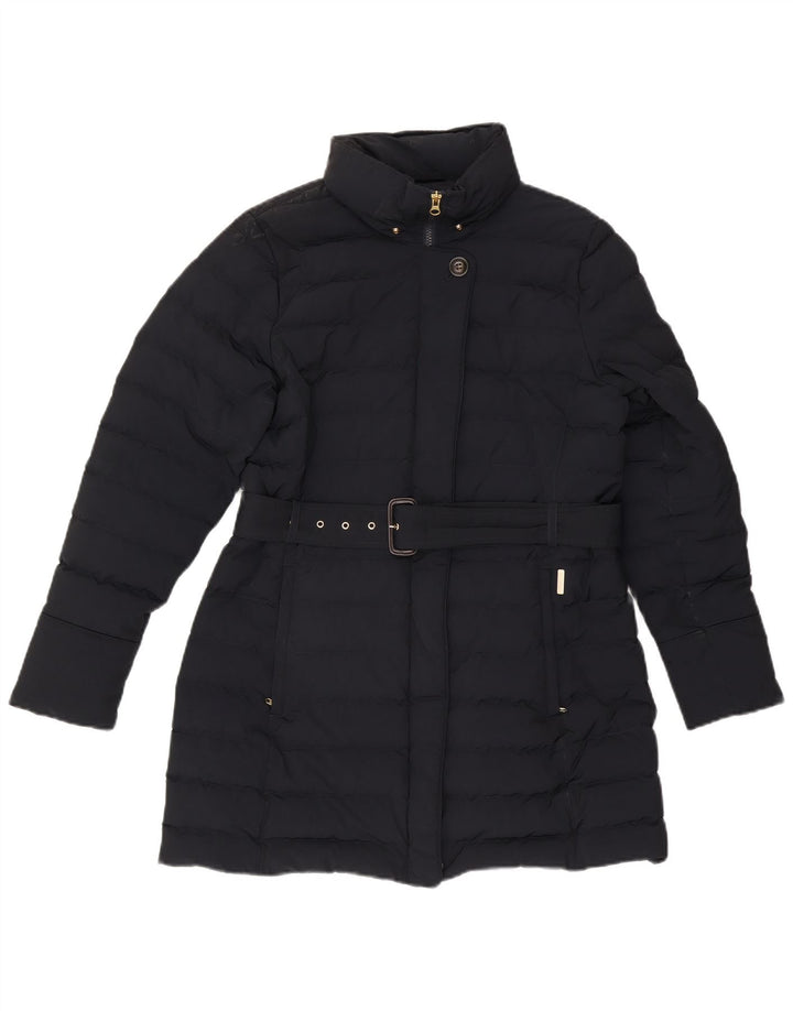Woolrich Abrigo acolchado para mujer UK 46 Grande Poliéster azul marino