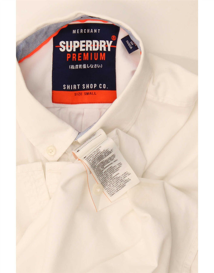 Camisa Superdry Para Hombre Pequeña De Algodón Blanco