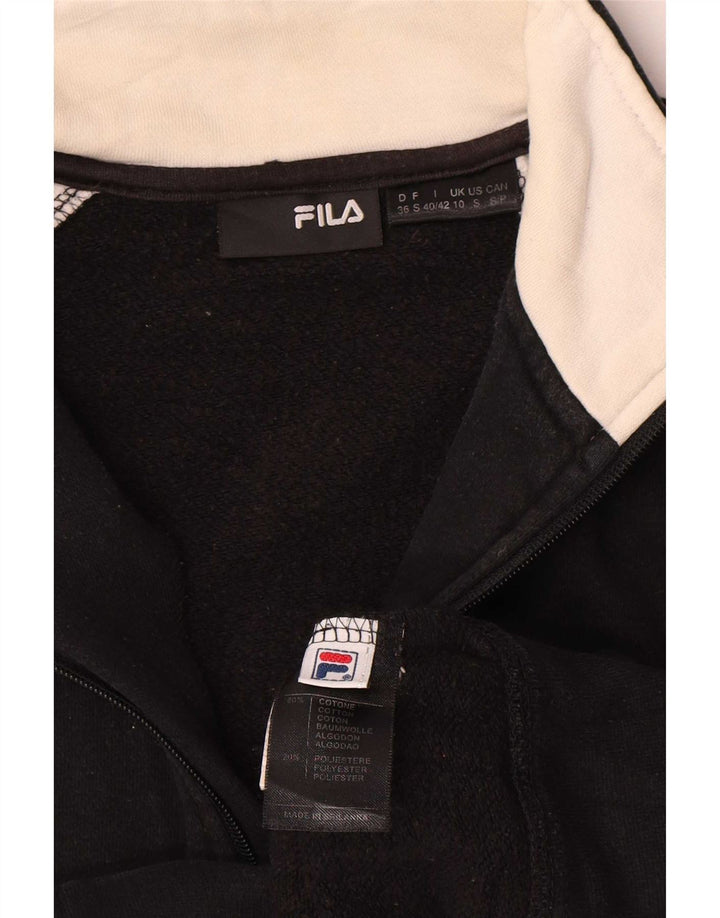 Fila Chaqueta de chándal extragrande para mujer UK 10 Small Black Colourblock