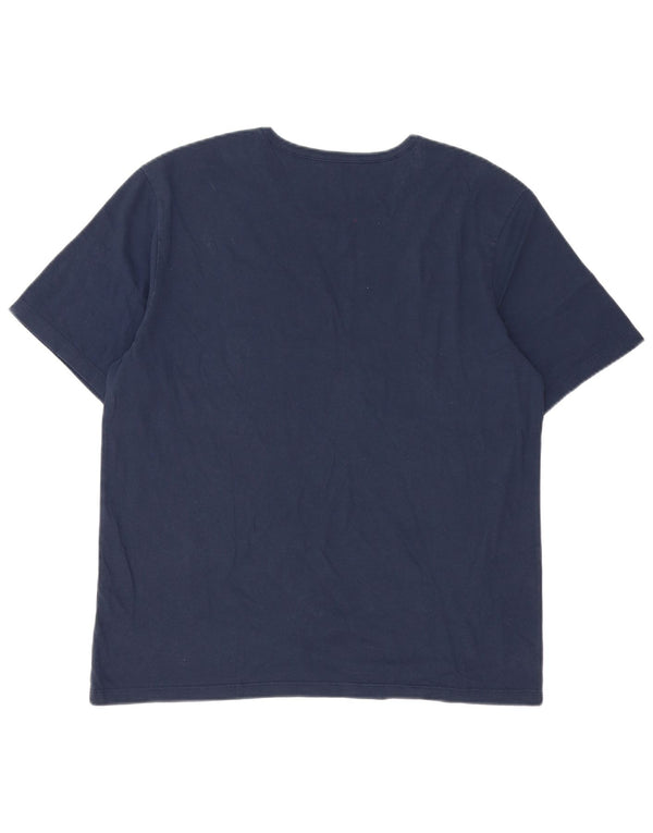 Hugo Boss Hombre Camiseta Top XL Azul Marino Algodón