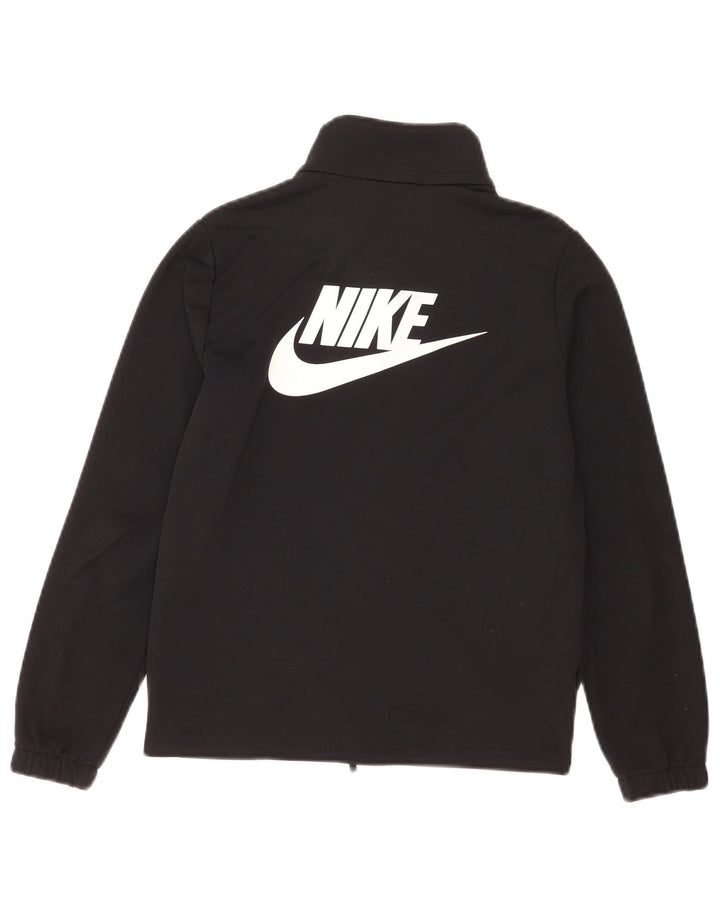 Nike Boys Graphic Chándal Top Chaqueta 10-11 años Mediano Negro Poliéster