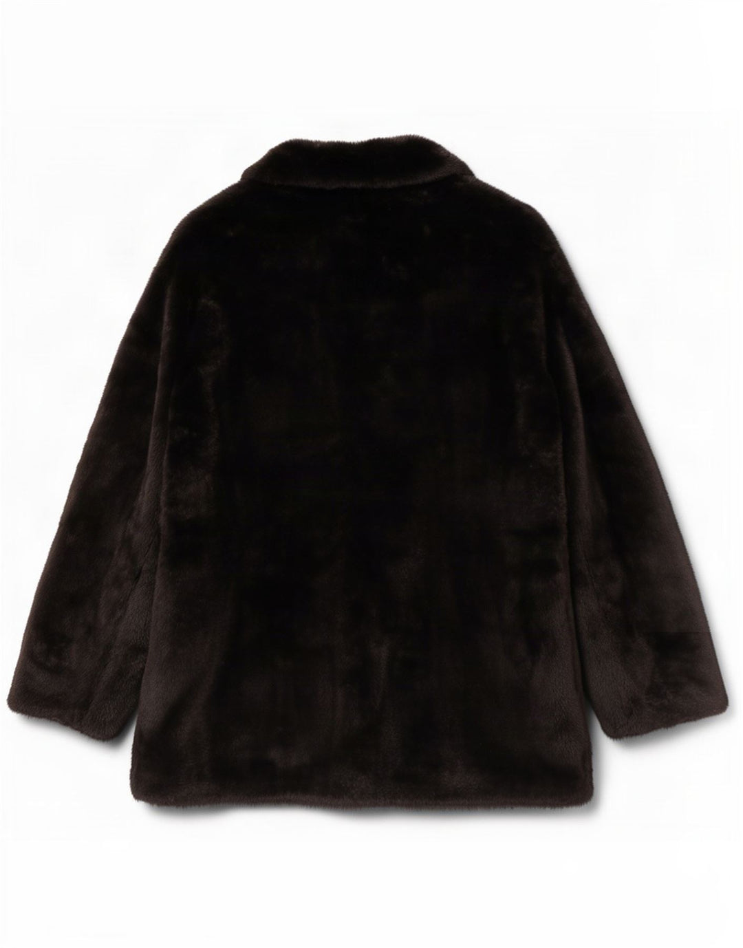 Marks & Spencer Chaqueta de piel sintética para mujer UK 44 Poliéster negro mediano