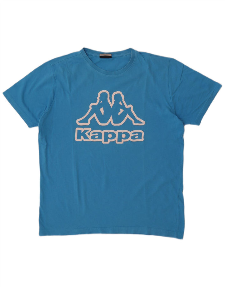 Kappa - Camiseta gráfica para hombre, talla grande, algodón azul