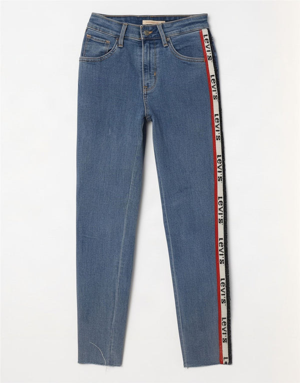 Levi's Vaqueros pitillo de tiro alto con gráfico 721 para mujer W24 L27 color azul
