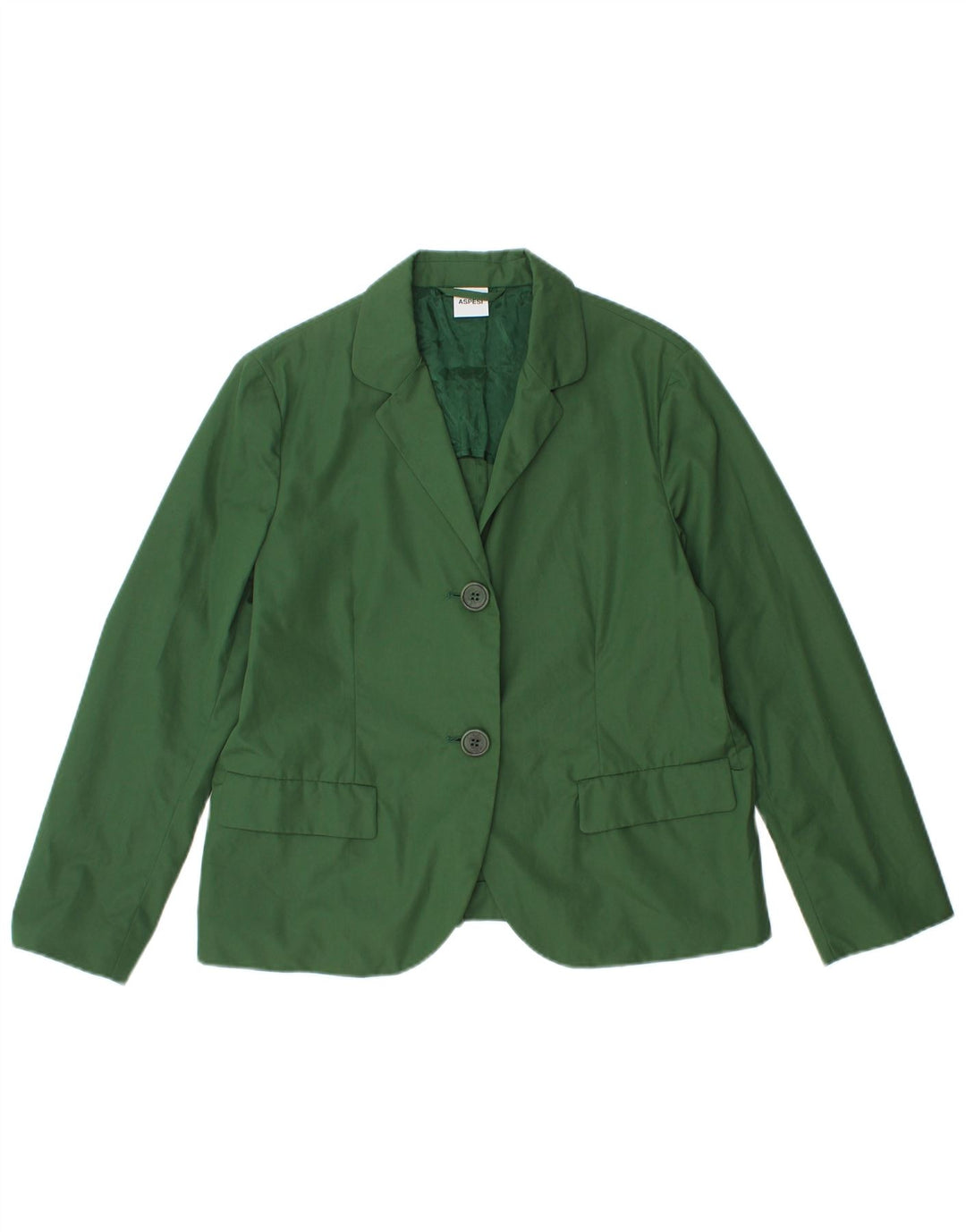 Aspesi Chaqueta Blazer De 2 Botones Para Mujer IT 42 Algodón Verde Medio